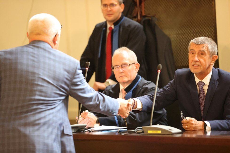 Třetí den soudu Andreje Babiše (ANO): Andrej Babiš a Jaroslav Faltýnek(14.9.2022)