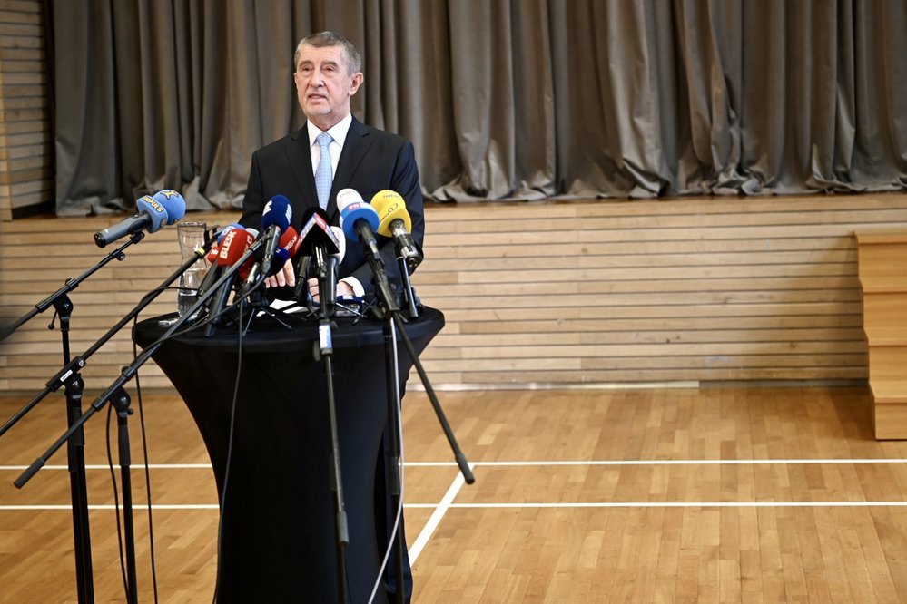 Tisková konference Andreje Babiše po vynesení rozsudku ke kauze Čapí hnízdo