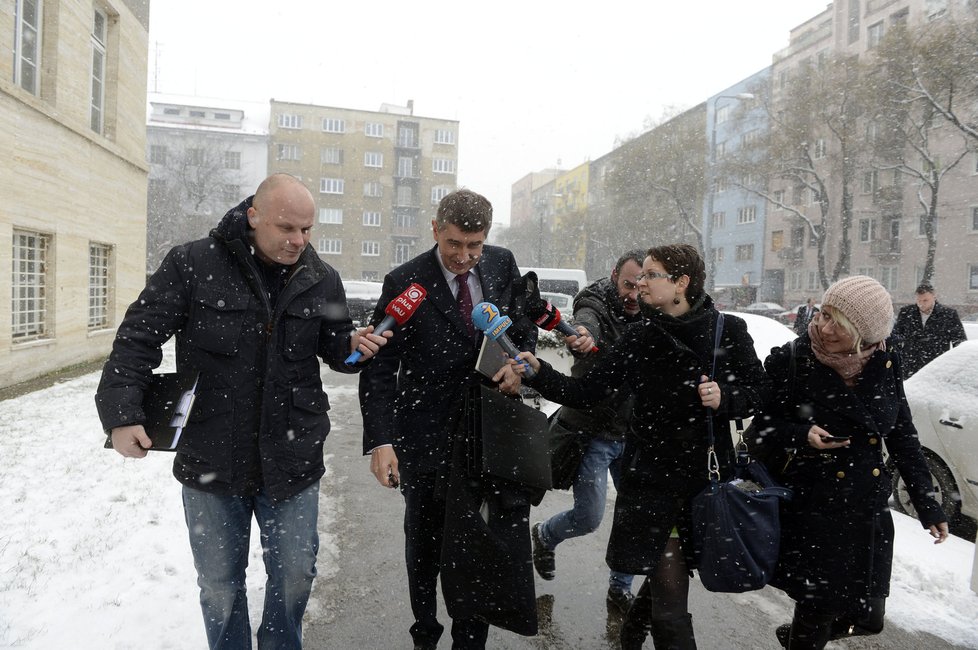 Andrej Babiš před slovenskými soudy kvůli kauze StB v roce 2014
