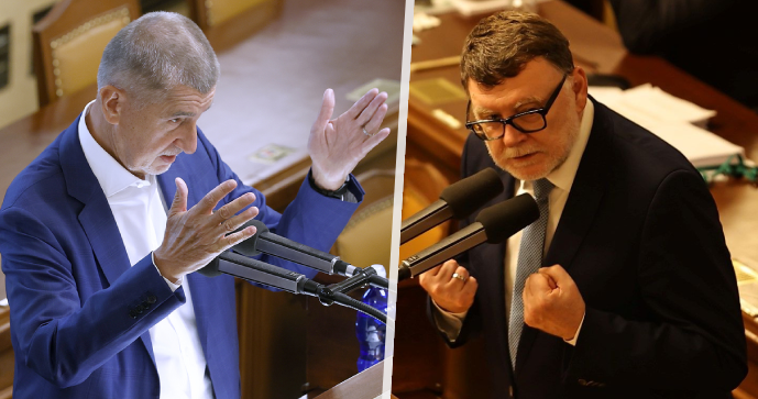 Andrej Babiš (ANO) a Zbyněk Stanjura (ODS)