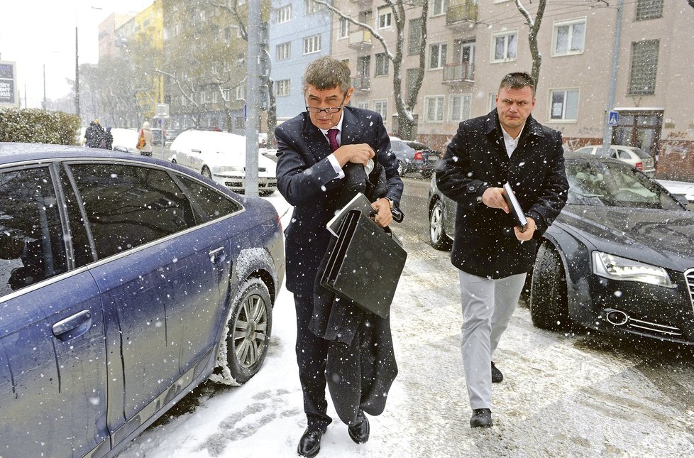 Andrej Babiš u soudu na Slovensku v roce 2014