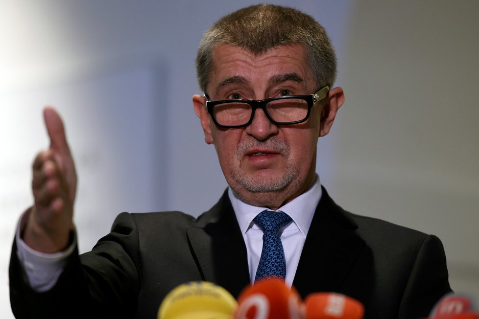 Andrej Babiš na tiskovce