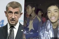 Babiš chce pomoci dostat malé chlapce z jeskyně. Thajsku nabízí český unikát