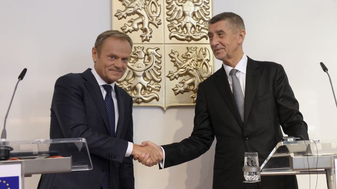 Donald Tusk a Andrej Babiš Donald Tusk a Andrej Babiš