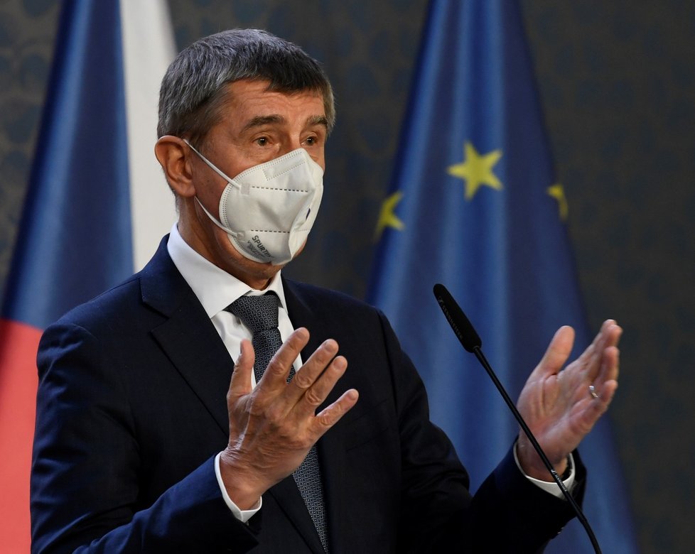 Premiér Andrej Babiš (ANO) na tiskové konferenci k rozhodnutí Ústavního soudu ohledně voleb (3.2.2021)