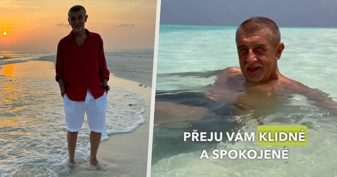 Babiš v exotice bez Moniky