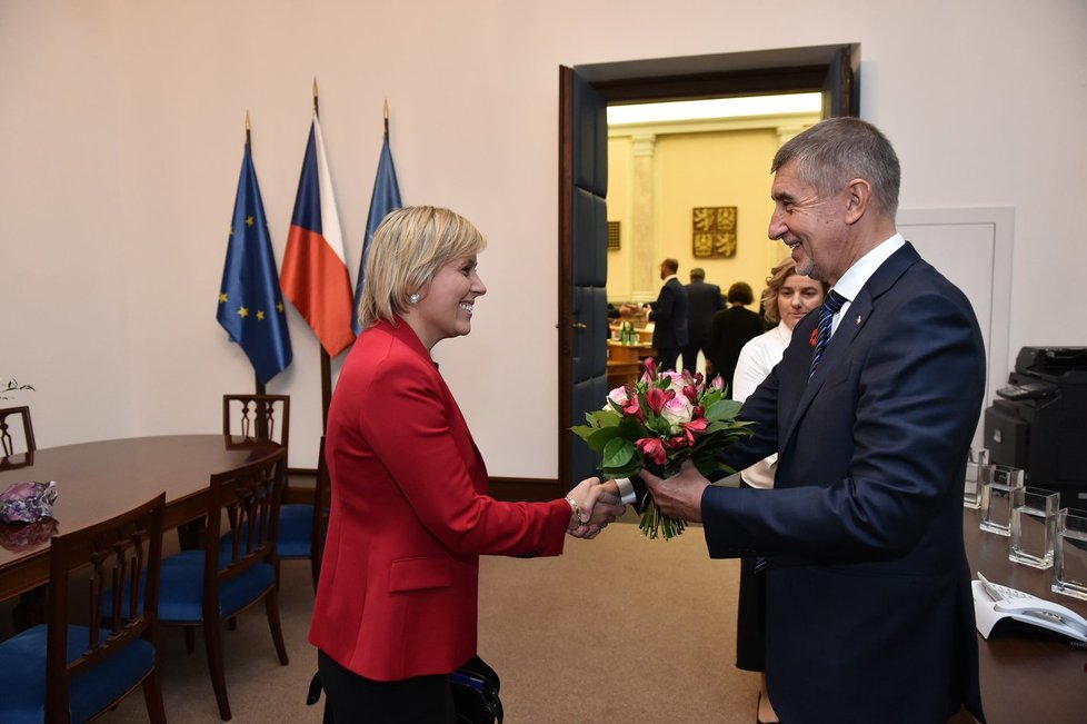 Vildumetzová s premiérem a šéfem hnutí ANO Andrejem Babišem