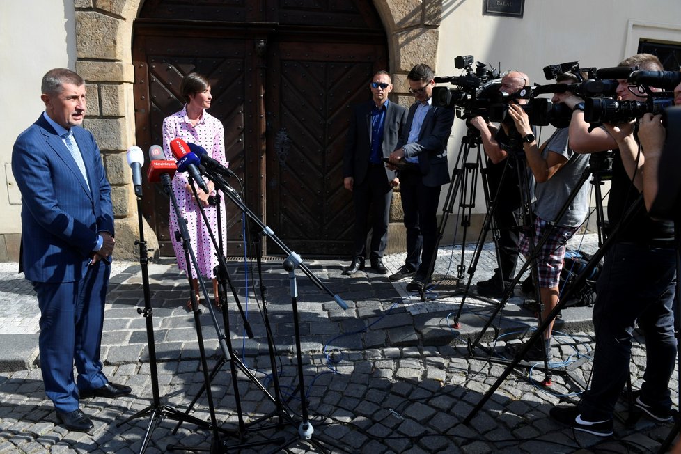 Designovaný premiér Andrej Babiš (ANO) uvítal výsledky referenda v ČSSD (15. 6. 2018).