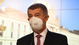 Premiér Andrej Babiš vystoupil v Praze na tiskové konferenci po mimořádné schůzi vlády (11. 11. 2021)