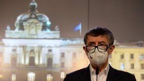 Premiér Andrej Babiš (ANO) na tiskové konferenci po jednání vlády (25.2.2021)