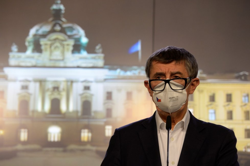 Premiér Andrej Babiš (ANO) na tiskové konferenci po jednání vlády (25.2.2021) Premiér Andrej Babiš (ANO) na tiskové konferenci po jednání vlády (25.2.2021)