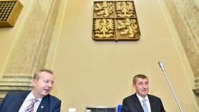 Jednání vlády: Andrej Babiš a Richard Brabec