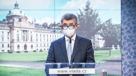 Předseda vlády Andrej Babiš (ANO) na tiskové konferenci po jednání vlády (21.10.2020)