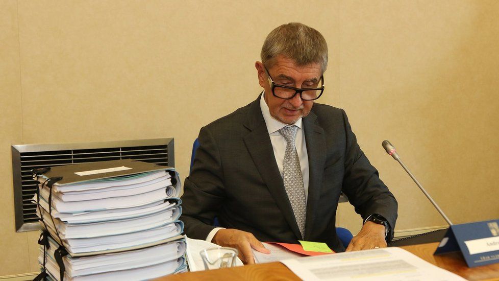 Premiér Andrej Babiš na jednání vlády. (24.8.2020)