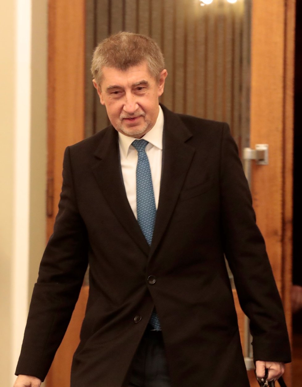 Andrej Babiš na zasedání vládního kabinetu.