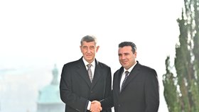 Severomakedonský premiér Zoran Zaev a jeho český protějšek Andrej Babiš (ANO) na návštěvě v Praze (17. 12. 2019)
