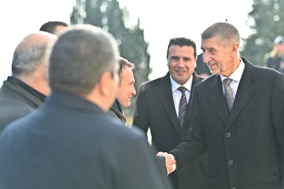 Severomakedonský premiér Zoran Zaev a jeho český protějšek Andrej Babiš (ANO) na návštěvě v Praze (17. 12. 2019)