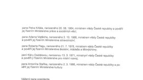 Oficiální návrh na jmenování Pocheho ministrem zahraničí, ale... Babiš poslal zároveň i druhý dopis (strana 2)