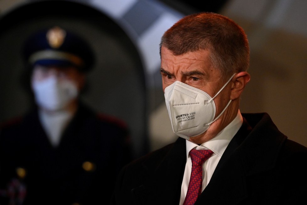 Premiér Andrej Babiš (ANO) po jednání v Lánech (22. 3. 2021)