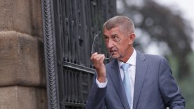 Premiér Andrej Babiš (ANO) po schůzce s prezidentem Milošem Zemanem v Lánech (20. 8. 2019)