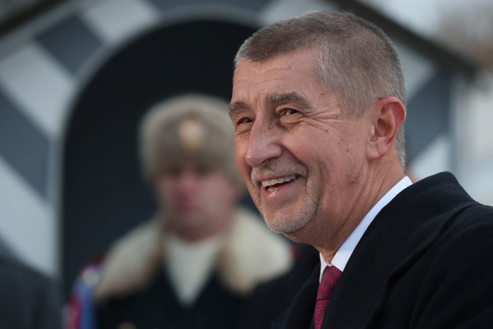 Premiér Andrej Babiš (ANO) po novoročním obědě s prezidentem Milošem Zemanem (3. 1. 2019)