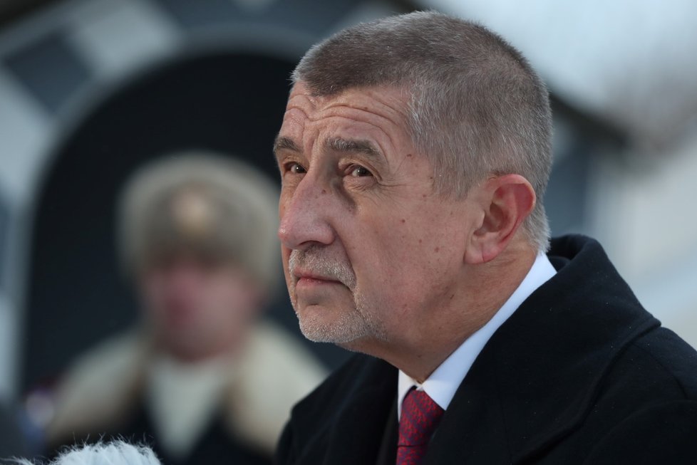 Premiér Andrej Babiš (ANO) po novoročním obědě s prezidentem Milošem Zemanem (3. 1. 2019)