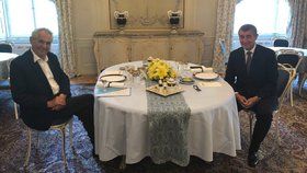 Prezident Miloš Zeman pohostil premiéra v demisi Andreje Babiše ve čtvrtek 31. 5. 2018 obědem. Řešili především termín Babišova opětovného jmenování premiérem