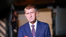 Premiér Andrej Babiš hovoří s novináři po setkání s prezidentem Milošem Zemanem, který jej přijal 16. září 2019 na zámku v Lánech.