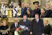 Pohřeb Karla Gotta (†80): Zeman s rodinou, Klausová bez manžela. Babišová nasadila klobouček