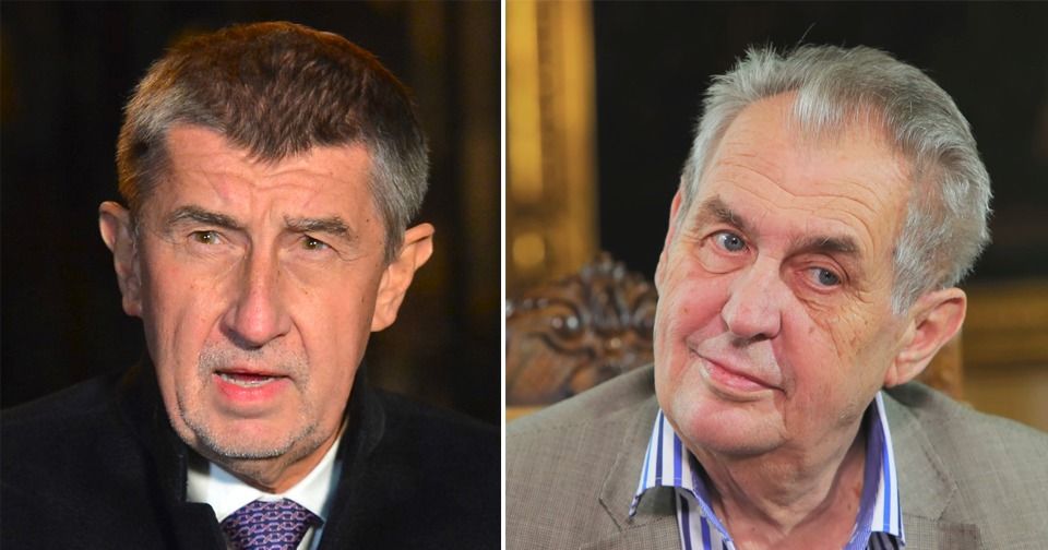 Premiér Andrej Babiš a prezident Miloš Zeman