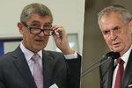 Babiš označil zrušení KSČM za nesmysl. Zeman zase označil za pitomost nemluvit s Ruskem...