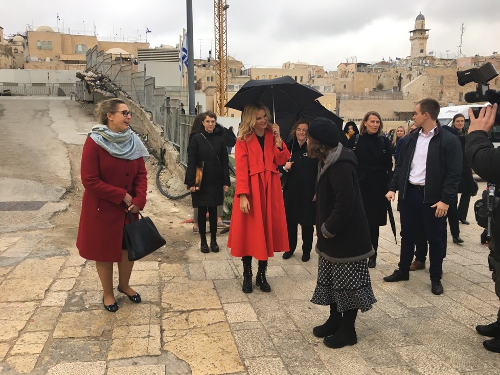 Únor 2019: Andrej Babiš s manželkou Monikou navštívili Staré město v Jeruzalému.