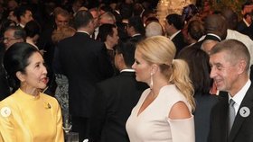 Manželka premiéra Andreje Babiše (ANO) Monika Babišová na recepci japonského premiéra (říjen 2019)