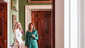 Monika Babišová a Melania Trumpová na prohlídce v Bílém domě