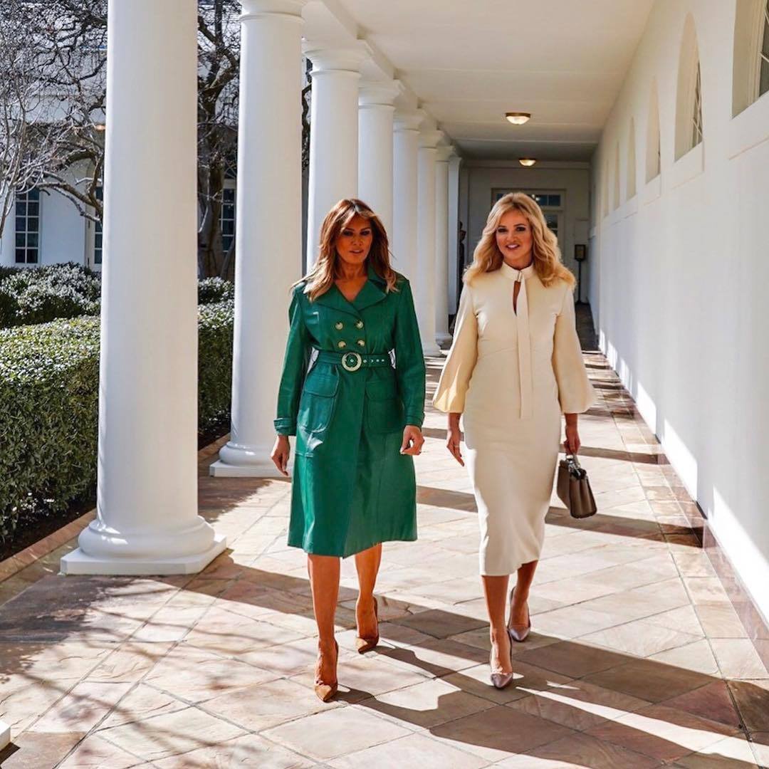 Monika Babišová a Melania Trumpová na prohlídce v Bílém domě