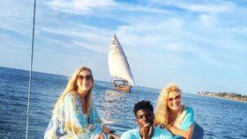 Monika Babišová i s dcerou Vivien na Zanzibaru (4. 2. 2020)