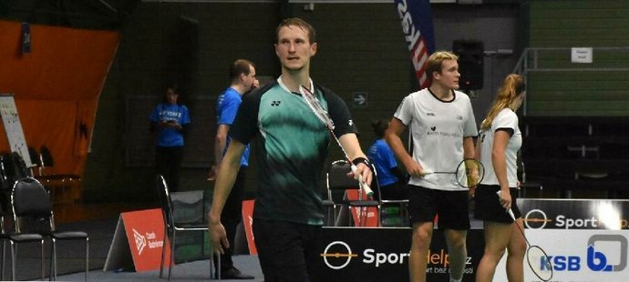 Český badmintonista Louda.