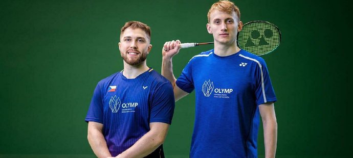 Elitní čeští badmintonisté Adam Mendrek a Ondřej Král