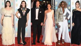 Kate v bílém a se šperky po Dianě ovládla ceny BAFTA: Hollywoodské hvězdy tiše zíraly