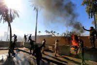 Napětí v Iráku stoupá: Do čtvrti vládních budov a ambasád padají rakety, šest zraněných