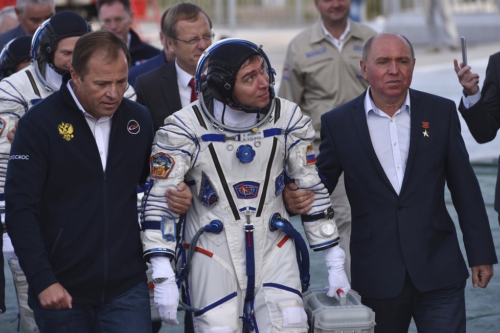 Ruský kosmonaut Sergej Volkov.