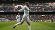Záložník Realu Madrid Gareth Bale slaví gól proti Celtě Vigo