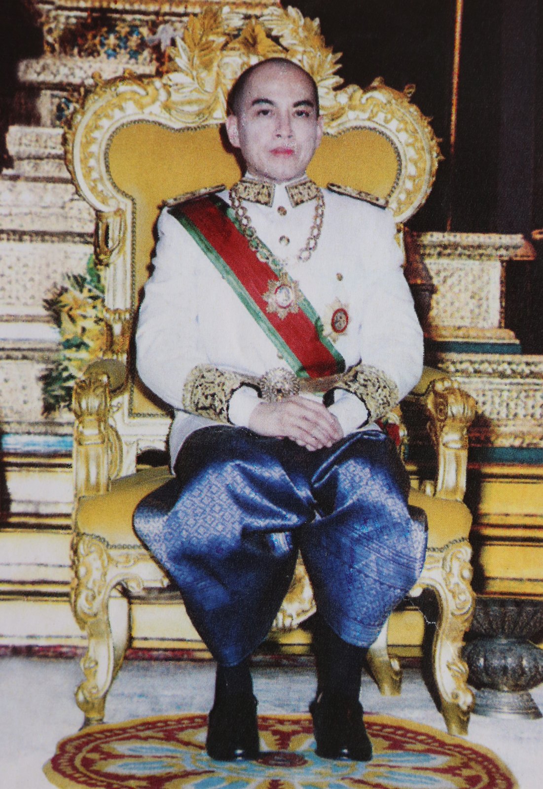 Kambodžský král Norodom Sihanomi.