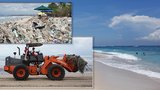 Pláže v exotickém ráji se bez turistů změnily na smetiště. Na Bali nestíhají uklízet odpadky