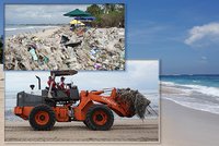 Pláže v exotickém ráji se bez turistů změnily na smetiště. Na Bali nestíhají uklízet odpadky