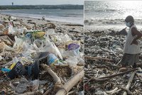 Pláže v exotickém ráji se proměnily ve skládky.  Tuny plastů na Bali sbírají i turisté