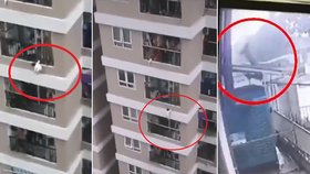 Dramatické chvíle: Holčička (2) se zřítila z balkónu v 12. patře! Poslíček (31) ji chytil do náruče