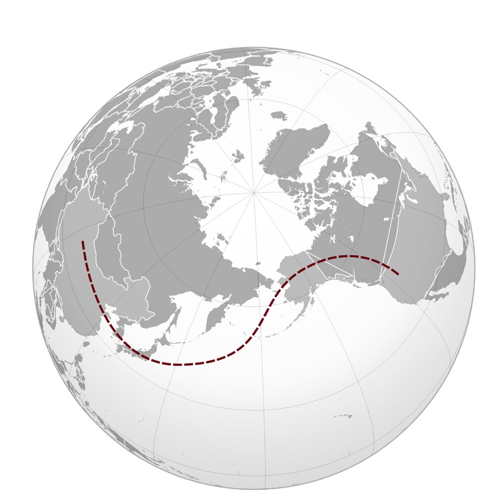 Touto trasou dorazil čínský balon do Severní Ameriky. Pak pokračoval přes USA k Jižní Karolíně a nad Atlantik.