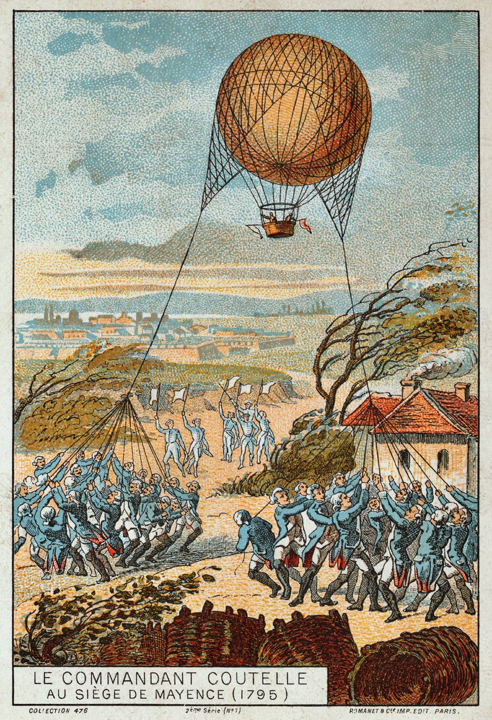 Obléhání Mohuče: Francouzská rota vzduchoplavců (1795).