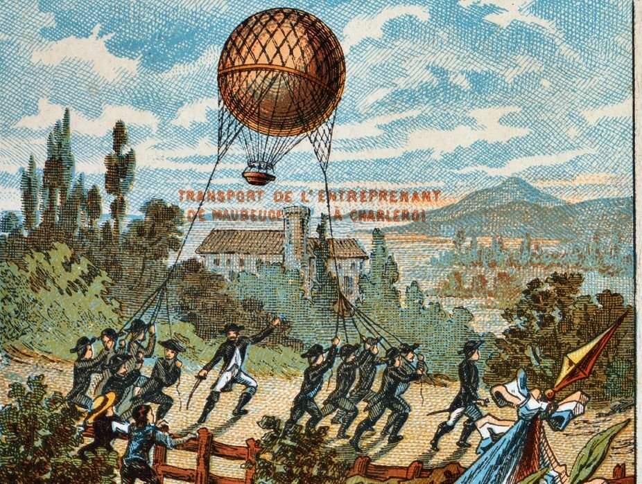 První vojenské nasazení balonů bylo roku 1794.